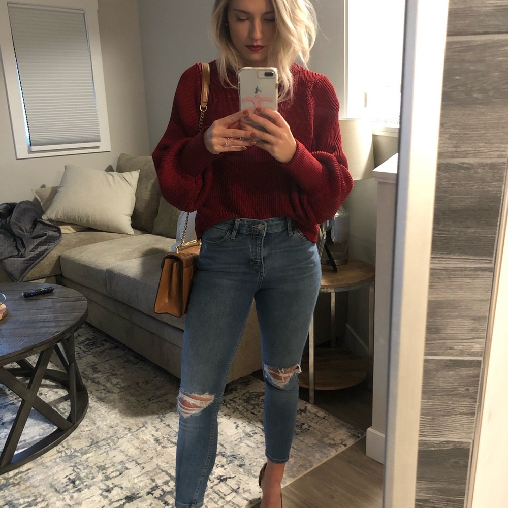 Romantic Rose Turtle Neck Knit